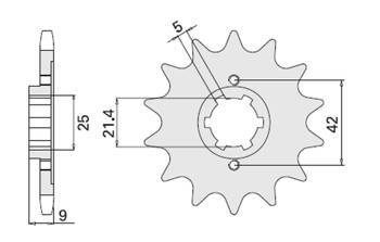 Zębatka przednia 576 19 yamaha xt 350 85-00 (jtf 576.19)