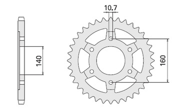 Zębatka tylna 502 48 kawasaki zr 1100 zephyr (502-48) (jtr502.48)