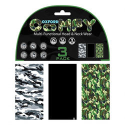 Oxford kołnierz wielofunkcyjny wiatroodporny comfy 3 sztuki w opakowaniu kolor camo