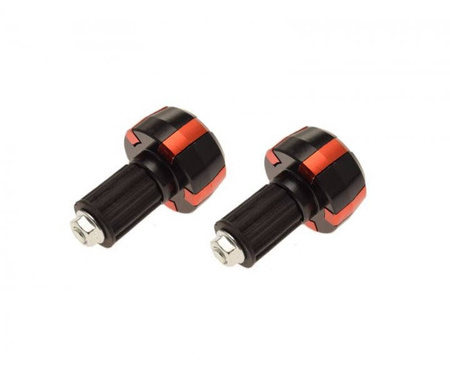 Końcówki kierownicy motocykla pomarańczowe