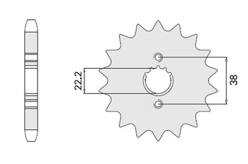 Zębatka przednia 728 14 cagiva elefant 750 87-89 (726-14)