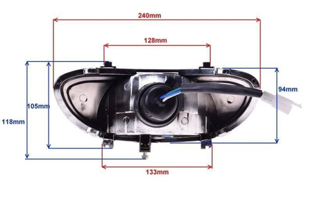 Lampa przednia Reflektor skuter 4T koło 10 Router