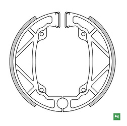 Szczęki hamulcowe przód ktm mx 125/250 '83, mx 500 '82, (140x25mm)
