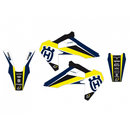 Komplet naklejek (oklein) husqvarna fc/tc '19-'22, dream 4 kolor niebieski/żółty