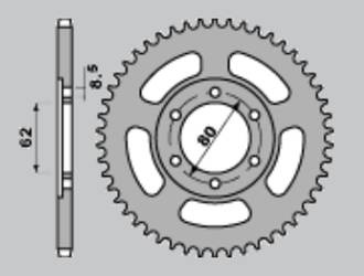 Zębatka tylna 842 50 tw 125/tw 200