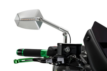 Lusterko Puig Hi-Tech Gti (Prawe, Z Kierunkowskazem Sekwencyjnym) Aluminiowe Na Aluminiowym Ramieniu