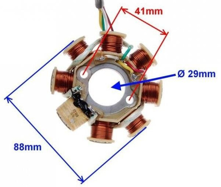 Stator iskrownik skuter 125 GY6-125 8 cewek