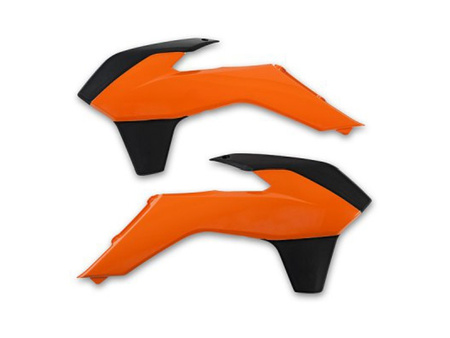 Osłony chłodnicy ktm sx/sxf '13-'15, exc '14-'16 kolor oem (pomarańczowy/czarny)