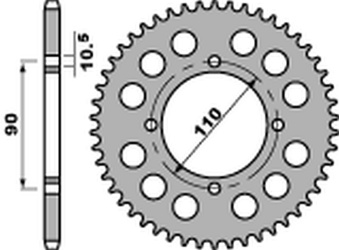 Zębatka tylna 901 35 f yamaha xs 400 '82-'88 (jtr840,35) (łańc. 530) (std.-3)