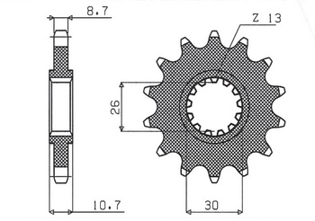 Zębatka przednia 579 16 yamaha r1 '98-'03, fzs 1000 '01-'05 (jtf579.16) (łańc. 530) (57916jt)