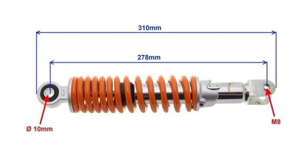 Amortyzator tył skuter Keeway Focus Romet 747 280