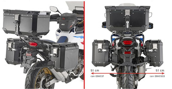 STELAŻ KUFRÓW BOCZNYCH MONOKEY CAM SIDE HONDA CRF 1100 L AFRICA TWIN '20-'25 / ADVENTURE SPORT '20-'25 - POD KUFRY KVG K'VOYAGER ALU - PRAWY KVGS33 WCIĘTY