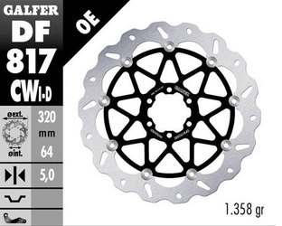 TARCZA HAMULCOWA PRZÓD BMW HP 4 '12-; S 1000R/RR '09-'23; MOTO GUZZI 1400 AUDACE '15-; 1400 CALIFORNIA '13- (PRAWA) (WAVE FLOATING) (320X64X5MM)