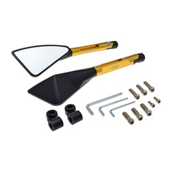 Lusterka motocyklowe Hebe M10 M8 CNC złote