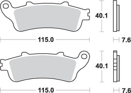 Klocki hamulcowe kh261 / kh281 street excel sinter kolor złoty