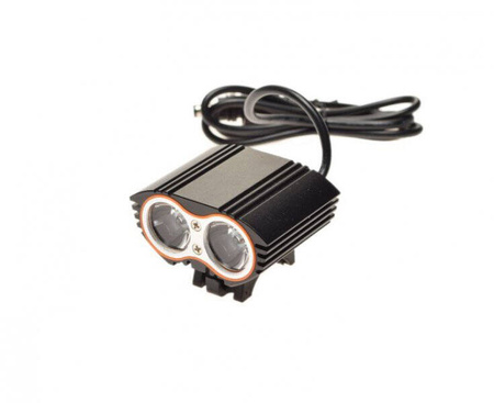 Lampa rowerowa przód 2 x LED czarna 10000 mAh