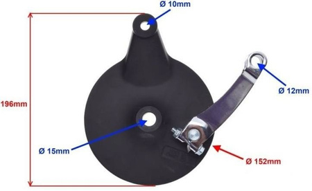 Pokrywa szczęk hamulca tył Junak 901 902 śr 152mm