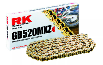 ŁAŃCUCH NAPĘDOWY (MOTOCROSS) 420MXZ4-120 ZAPINKA (CL) W ZESTAWIE KOLOR ZŁOTY (POJEMNOŚĆ: DO 150 CCM) (22,2 KN)