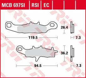 Klocki hamulcowe kh258 simter offroad kawasaki kx 80/85 '97-, kx 100 '97-'09, klr 250 '99-'12, suzuki rm 85 '05-, przód