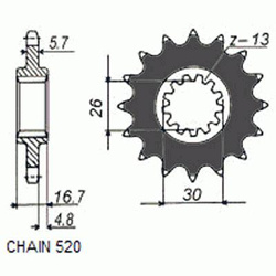Zebatka Napedowa Sunstar Sunf392-14