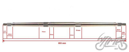 Oś tylna Quad ATV 200 Woda Homologacja