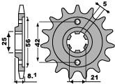 Zębatka przednia 581 14 18nc yamaha tt 350`86-99 (łańc. 520)