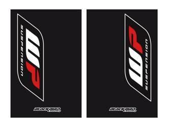 Komplet naklejek (oklein) na teleskopy white power czarna 2 szt.