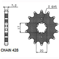 Zebatka Napedowa Sunstar Sunf222-16