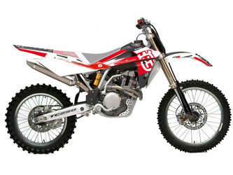 Komplet naklejek (oklein) husqvarna te-tc 250/450/510 '05-'07 dream 4 kolor czerwony/biały