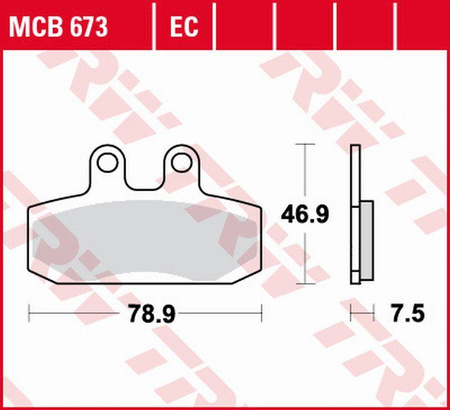 Klocki hamulcowe kh256 organic honda sj 50/100 '93-'00, cmx 250 rebel '97-'99, derbi rambla 125/250/300 '08-'14 przód