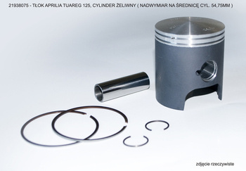 Vertex tłok aprilia tuareg 125, cylinder żeliwny ( nadwymiar na średnicę cyl. 54,75mm )