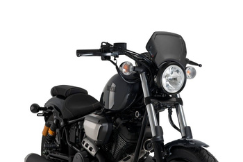 Szyba Owiewka Puig Retroplate Do Yamaha Xv950 / R 14-21 (Aluminiowa) Czarna
