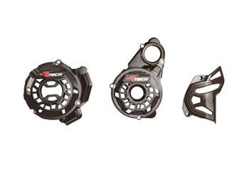 OSŁONA POKRYWY SPRZĘGŁA, ALTERNATORA I ZĘBATKI ZDAWCZEJ (KOMPLET) KOVE 800 X PRO / RALLY '24-'25 KOLOR CZARNY