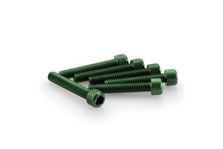 Śruby z anodyzowanego aluminium blister 6 śrub imbusowych m6x35mm zielone