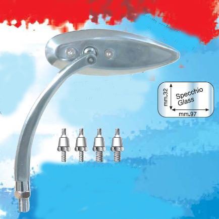 Lusterko uniwersalne FAR lewe/prawe aluminium polerowane