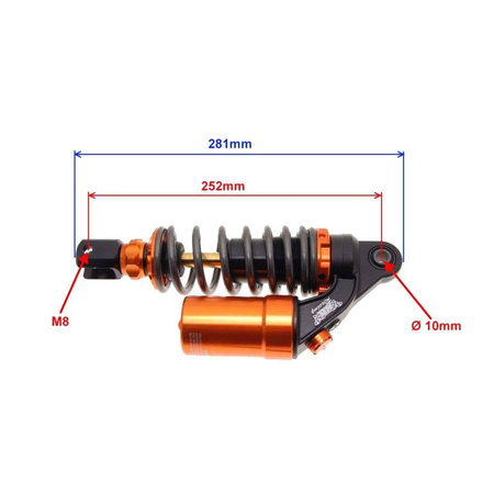 Amortyzator tył do Yamaha Jog 10/8/255