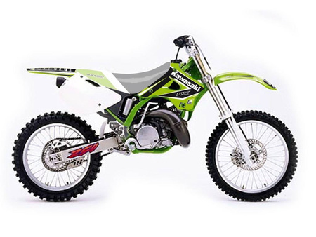 Komplet naklejek (oklein) kawasaki kx125/250 '94-'98 dream 4 kolor zielony/czarny