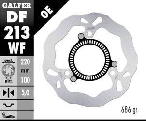 Tarcza hamulcowa tył kawasaki ninja 300 r sp (abs) '13-, ninja 400 / a'18-, z 400 '20- (220x100x5mm) wave