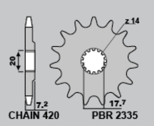 Zębatka tylna 4738 47 yamaha yz 65 '18-'19
