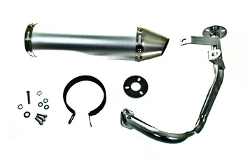 Tłumik wydech sport skuter 4T 139qmb odblokowany srebrny
