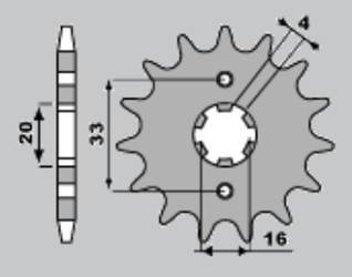 Zębatka przednia 514 12 kawasaki kx 125 '84-'93 (jtf422.12)