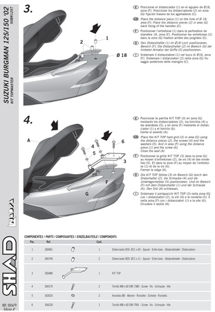 Stelaż kufra tylnego Shad do Suzuki Burgman 125/150 ( 02 - 06)