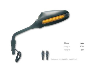 Lusterko prawe uniwersalne z kierunkowskazem kolor czarny (komplet do far6415)