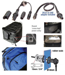 Optimate przewód do podłączenia zasilania do torby tank bag z złacza sae na gniazdo dc (el)