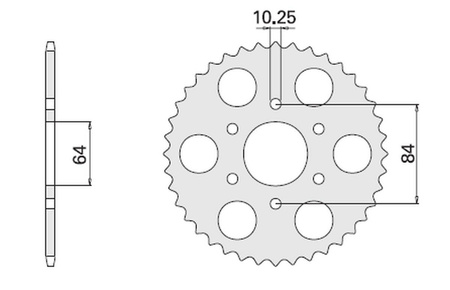 Zębatka tylna 814 44 (814-44) suzuki gsx 400 e '81-'83