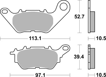 Hamulcowe kh662 pasuje do: yamaha yzf-r25 '15-'20, yzf-r3 '15-'20, mt-03 '16-'20, mt-25 '16-'20 tył