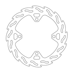 Tarcza hamulcowa tył factory kawasaki kx / kxf 220mm - 4,4mm grubości