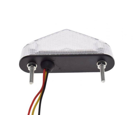 Lampa tylna LED motocykl skutera ATV biały klosz