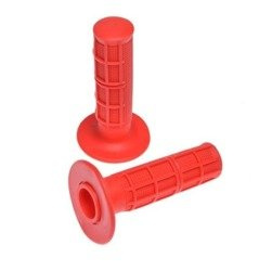 Gumy kierownicy motocykla enduro czerwone