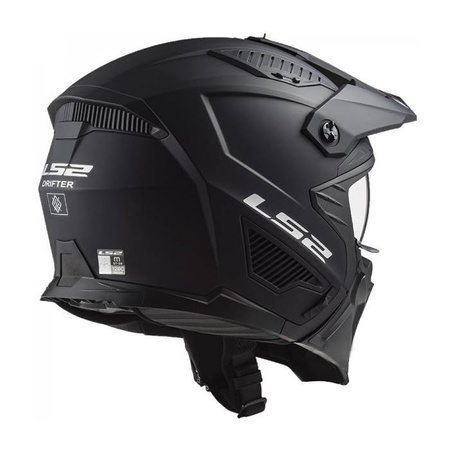 Kask modułowy LS2 OF606 Drifter Solid Matt Black z odpinaną maską